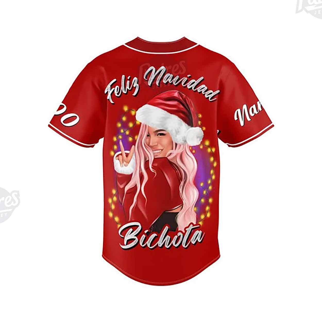 Custom Christmas Karol G Baseball Jersey - Padres Jersey Oasis: Elevate Your Baseball Style Game T-Shirts,... (Image 3)