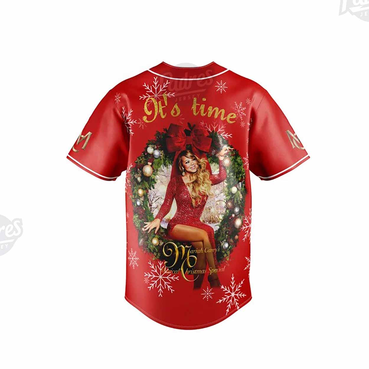 Custom Christmas Mariah Carey Baseball Jersey - Padres Jersey Oasis: Elevate Your Baseball Style Game T-Shirts,... (Image 2)