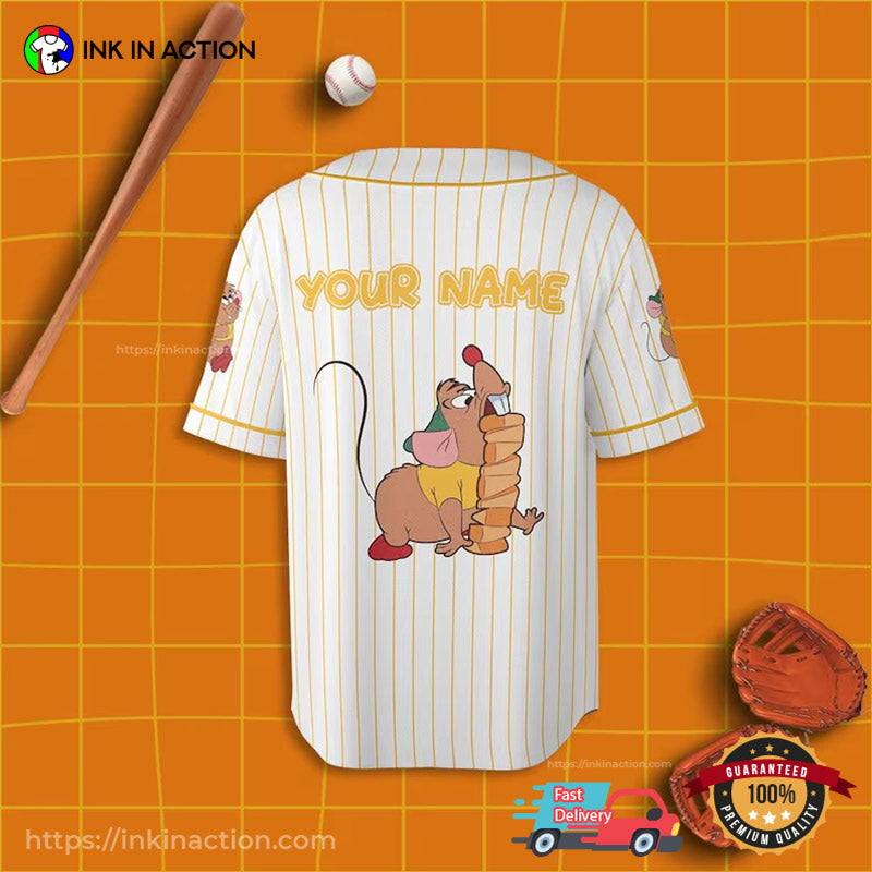 Custom Cinderella Gus Gus Mouse Funny Baseball Jersey