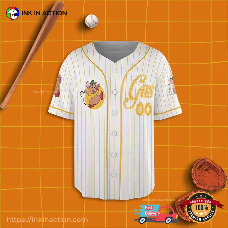 Custom Cinderella Gus Gus Mouse Funny Baseball Jersey