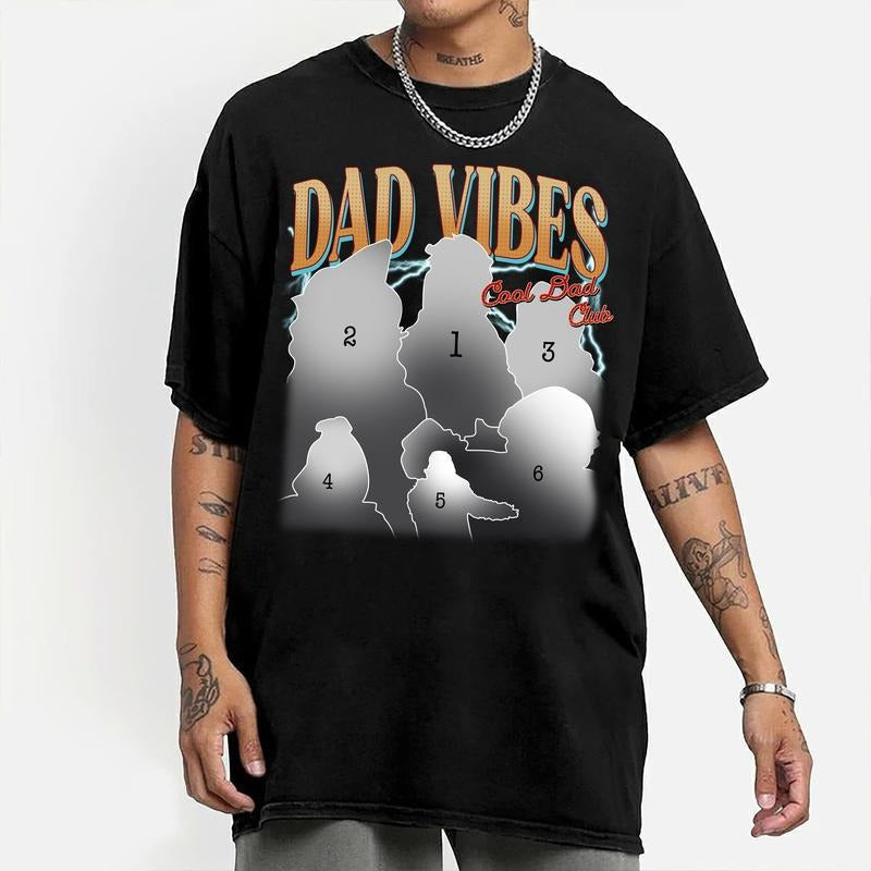 Custom Dad Vibes Shirt - Funny Dad Life Shirt, Retro Mother Shirts, Mother's Day Gift, Father's Day Gift, Women's Casual...