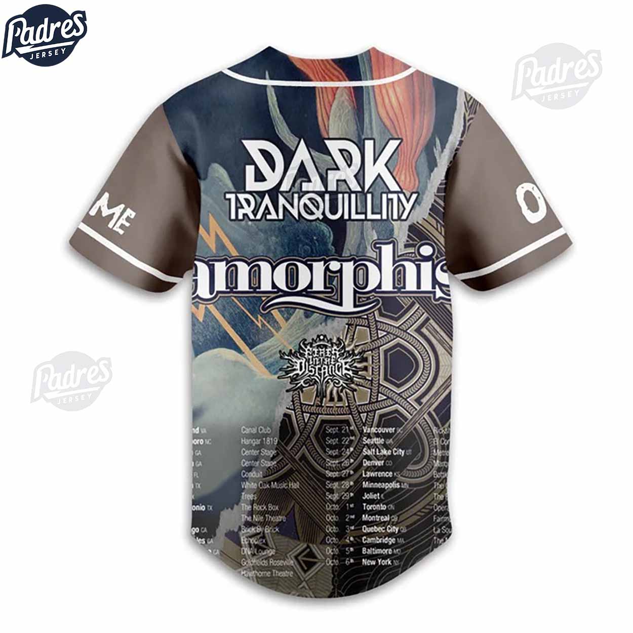 Custom Dark Tranquillity Band Baseball Jersey - Padres Jersey Oasis: Elevate Your Baseball Style Game T-Shirts,... (Image 3)