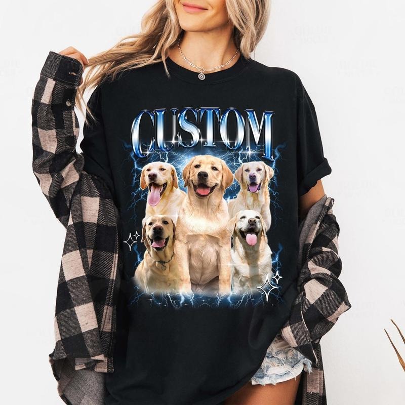 Custom Dog Cat Shirt, Custom Pet Shirt, Personalized Pet Shirt, Custom Bootleg Dog mom Shirt, Retro Dog Shirt, Custom Cat...