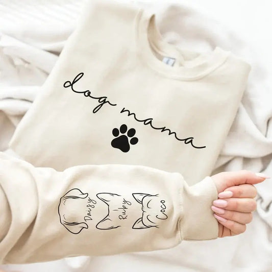 Custom Dog Mama Sweatshirt, Personalized Dog Sweatshirt with Name, Custom Dog Name Sweatshirt, Dog Dad Gift, Custom Pet...