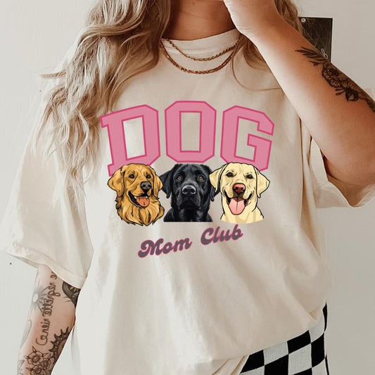 Custom Dog Mom Club Shirt ~ Unisex Apparel Relaxed Fit Printed In The USA Clothing Womenswear Casual Comfort Cotton...
