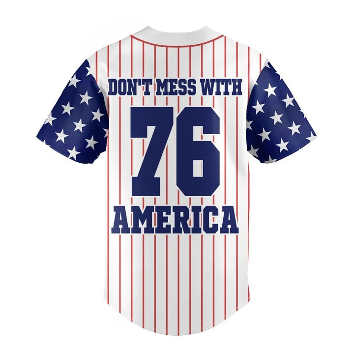 Custom Don't Mess With America Deadpool Baseball Jersey - Padres Jersey Oasis: Elevate Your Baseball Style Game... (Image 2)