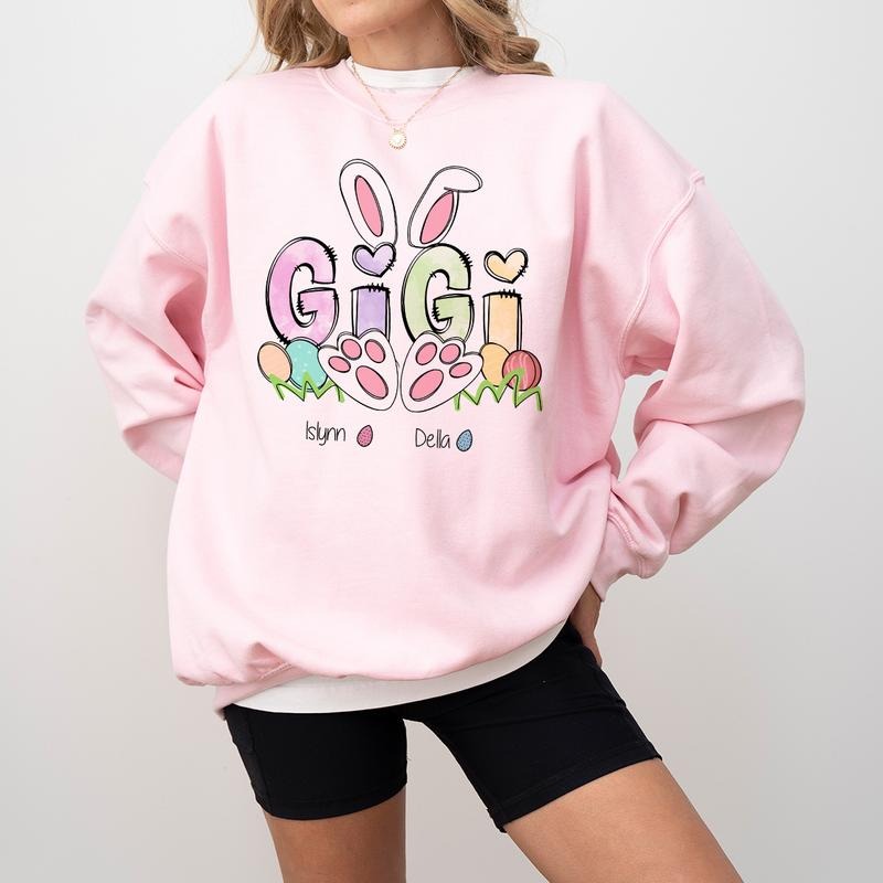 Custom Easter Mimi Sweatshirt With Kids Names, Mama Easter Sweater, Mimi Bunnies Shirt, Mom Easter Shirt,Easter Mimi With...