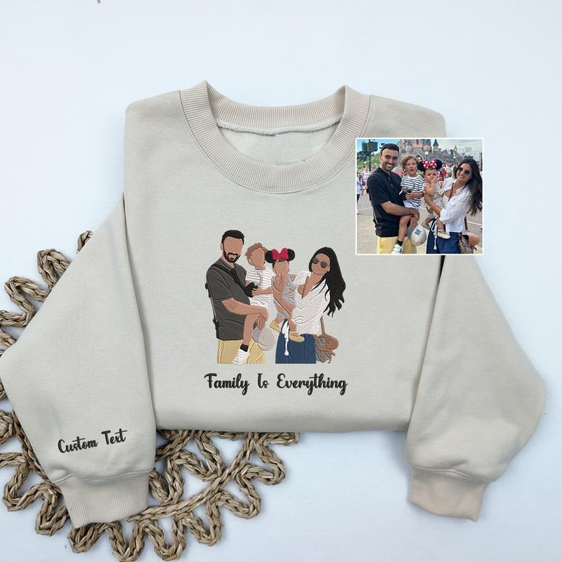 Custom Embroidered Portrait Sweatshirt