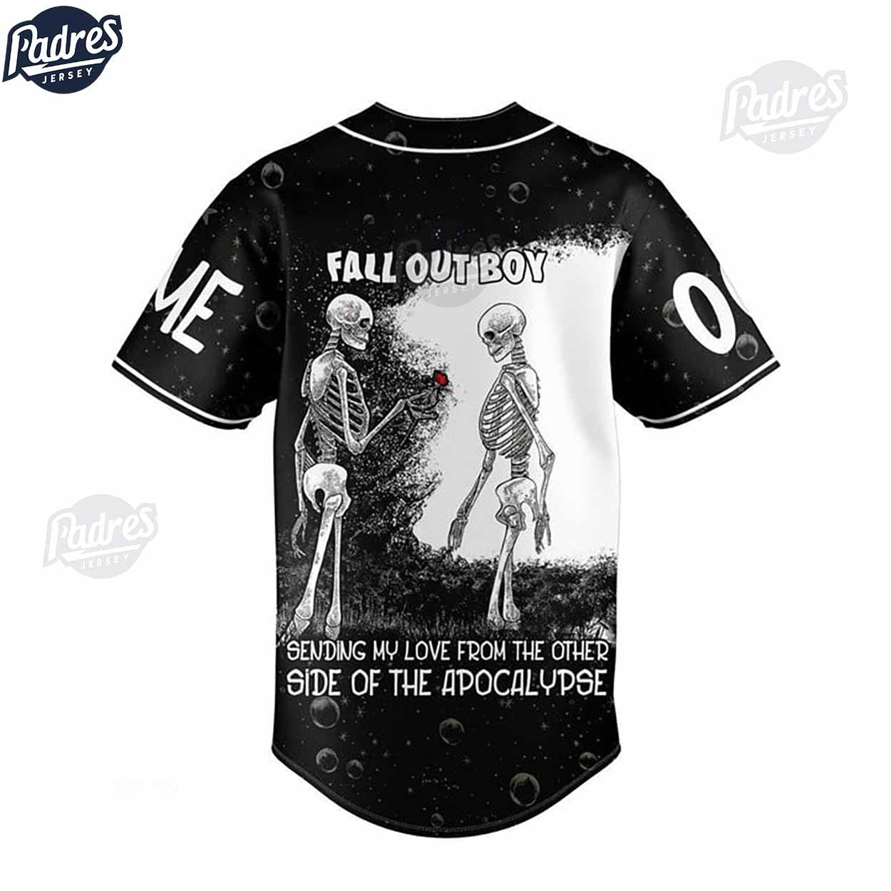 Custom Fall Out Boy Love From The Other Side Baseball Jersey - Padres Jersey Oasis: Elevate Your Baseball Style... (Image 3)