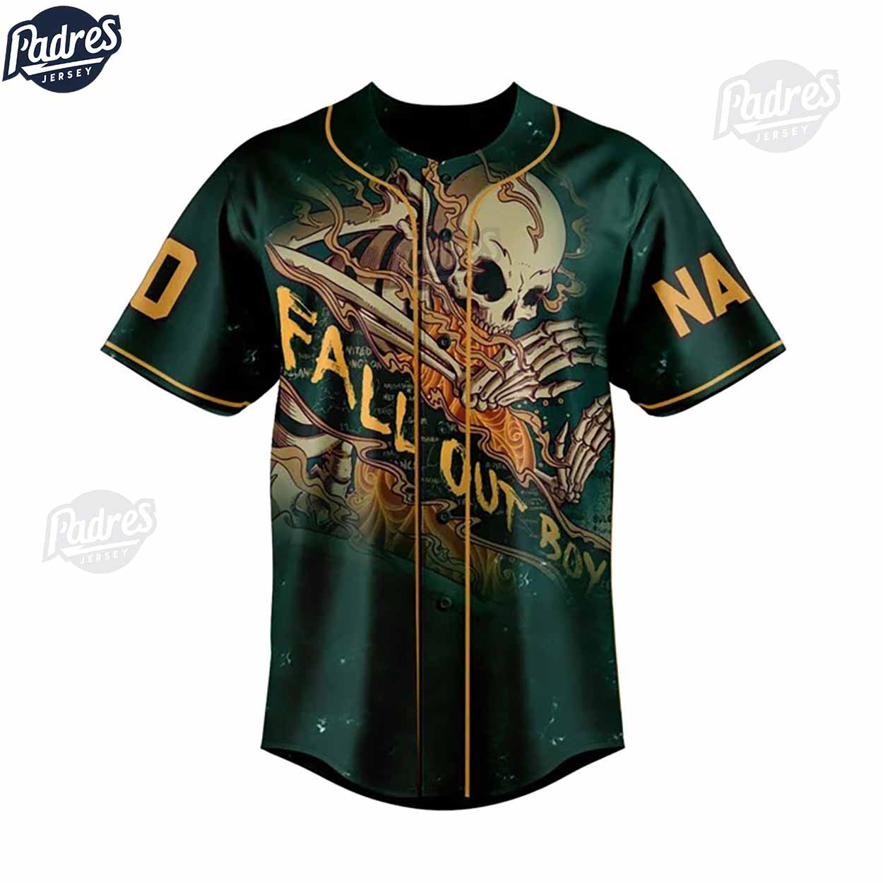 Custom Fall Out Boy We Are The Poisoned Youth Baseball Jersey - Padres Jersey Oasis: Elevate Your Baseball... (Image 2)