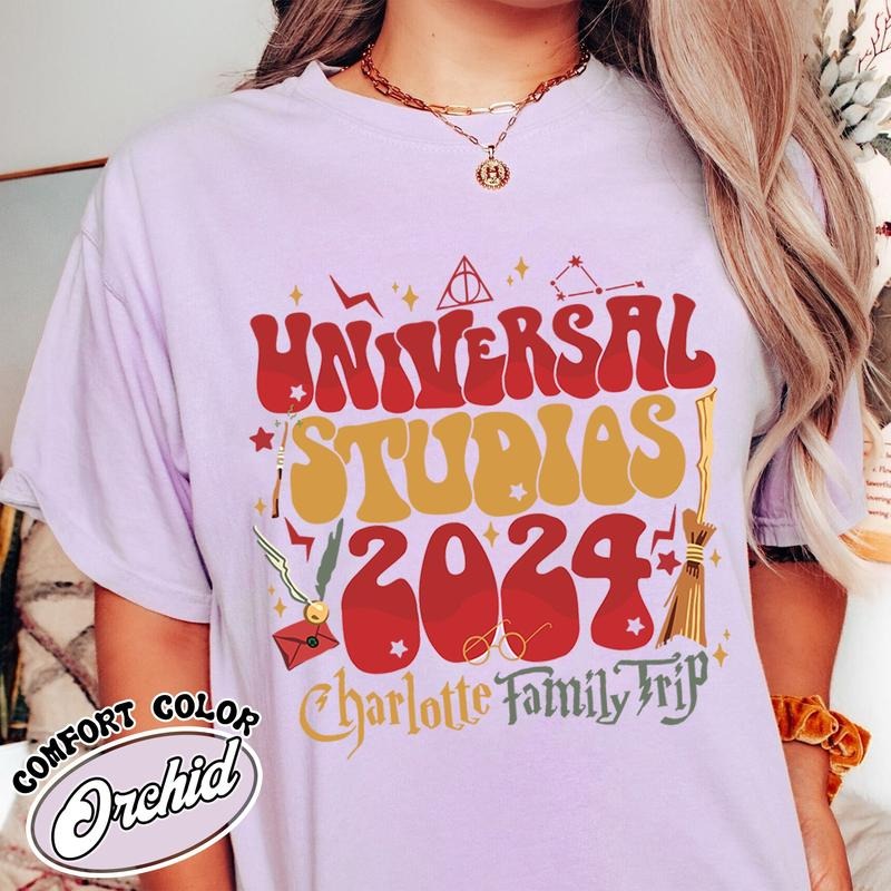 Custom Family Comfort Color Shirts 2024, Family Vacation Tshirts, Theme Park Shirt, Wizard Shirt, Wizard Castle, Wizard...