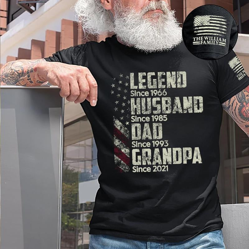 Custom Father's Day Shirt With Nick Name And Year, Father's Day Shirt, Personalized Legend Husband Dad Grandpa Shirt,...