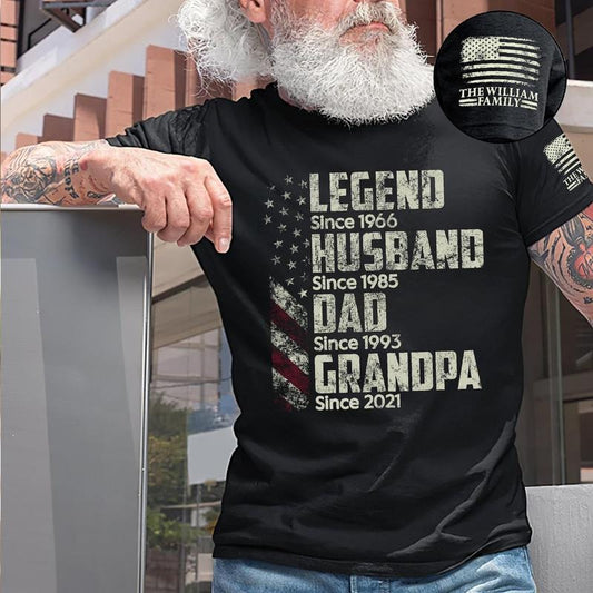Custom Father's Day Shirt With Nick Name And Year, Father's Day Shirt, Personalized Legend Husband Dad Grandpa Shirt,...
