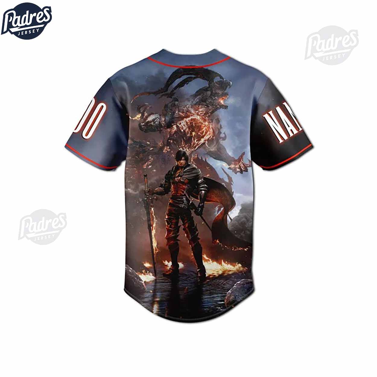 Custom Final Fantasy Game 3D Baseball Jersey - Padres Jersey Oasis: Elevate Your Baseball Style Game T-Shirts,... (Image 2)