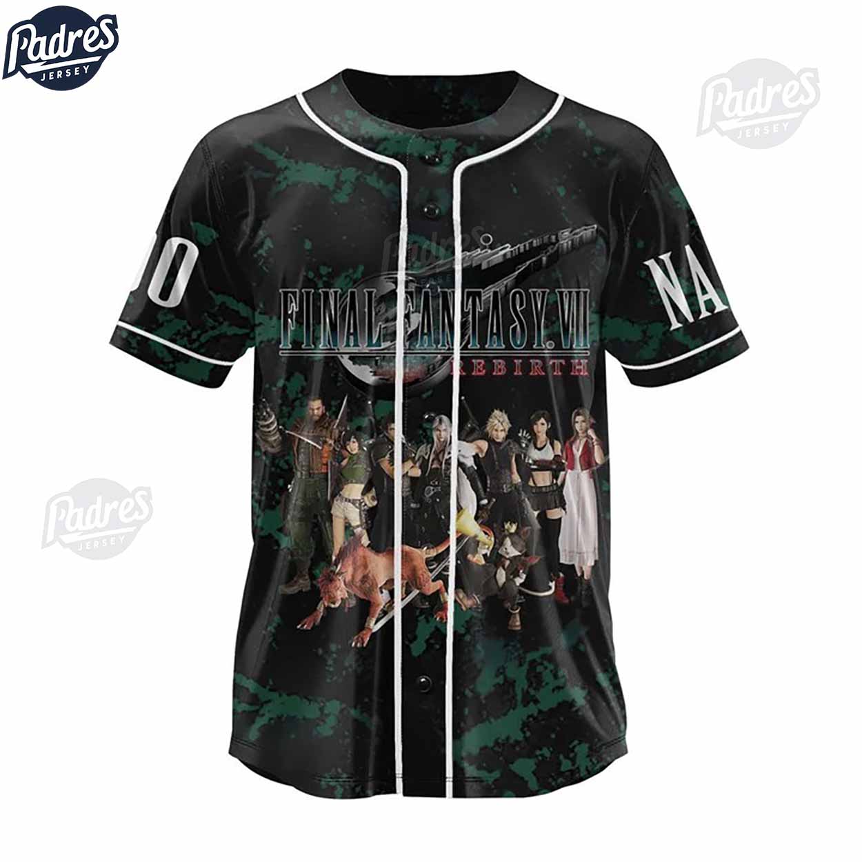 Custom Final Fantasy VII 7th Heaven Baseball Jersey - Padres Jersey Oasis: Elevate Your Baseball Style Game... (Image 2)
