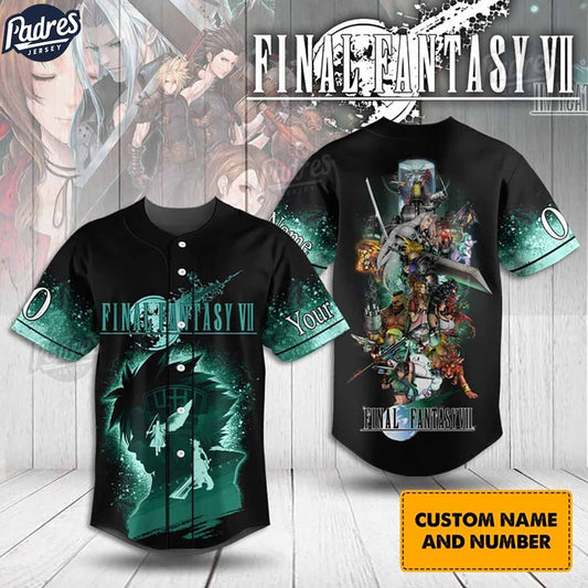 Custom Final Fantasy VII Baseball Jersey - Padres Jersey Oasis: Elevate Your Baseball Style Game T-Shirts,... (Image 1)