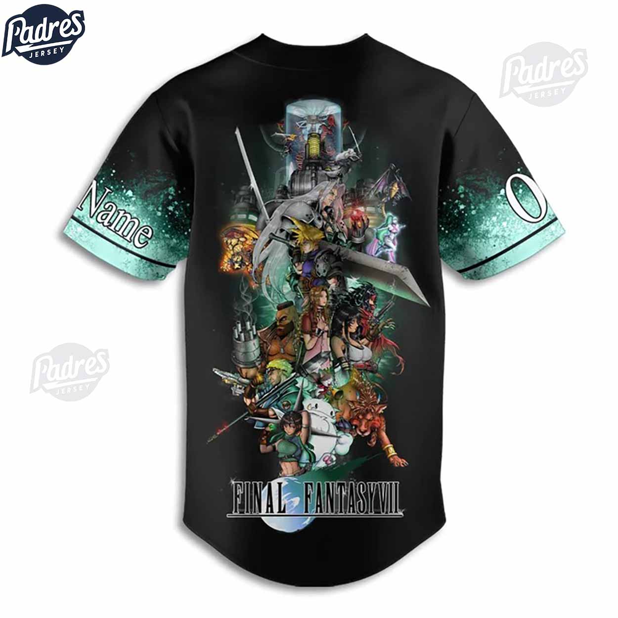 Custom Final Fantasy VII Baseball Jersey - Padres Jersey Oasis: Elevate Your Baseball Style Game T-Shirts,... (Image 3)