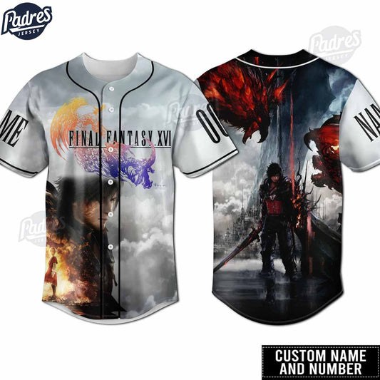 Custom Final Fantasy XVI Baseball Jersey Style - Padres Jersey Oasis: Elevate Your Baseball Style Game... (Image 1)