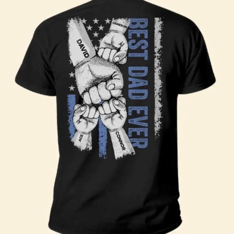 Custom Fist Bump Shirt, Custom Dad Shirt With Kids Names, Fist Bump Dad Shirt, Father's Day Gift, Gift For Dad, Custom...