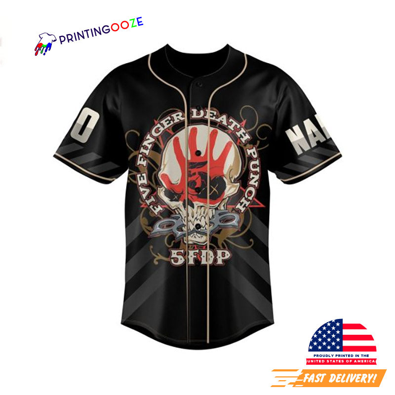 Custom Five Finger Death Punch Marilyn Manson Baseball Jersey