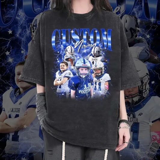 Custom Football T-shirt, Custom Player Shirt, Bootleg Player Shirt, Team Name, Custom Baseball Shirt, Custom Basketball...