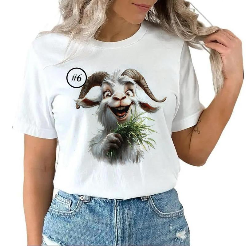 Custom Funny Goat Farm Animal Unisex T-shirt Sweatshirt Hoodie Design all #ty 1 Cotton Womenswear | WearSparks.com