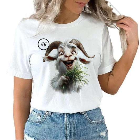 Custom Funny Goat Farm Animal Unisex T-shirt Sweatshirt Hoodie Design all #ty 1 Cotton Womenswear | WearSparks.com