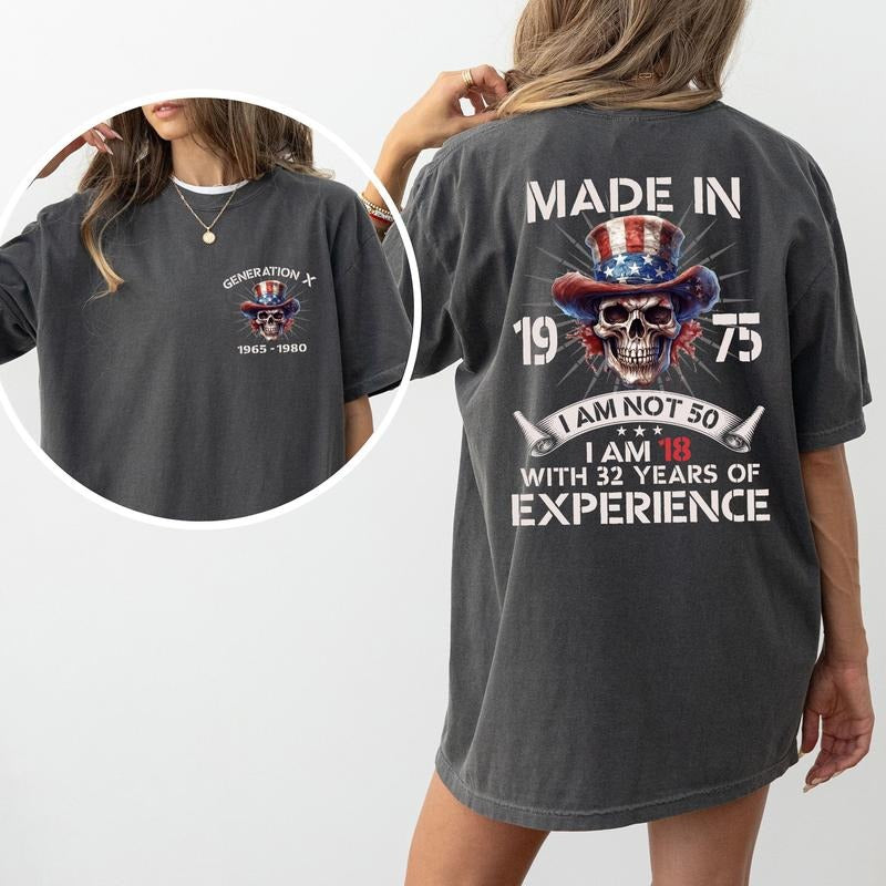 Custom Generation X Comfort Colors Unisex Shirt, Persionalized Birthday Gift T-shirt, Custom Birth Year Graphic Tee,...