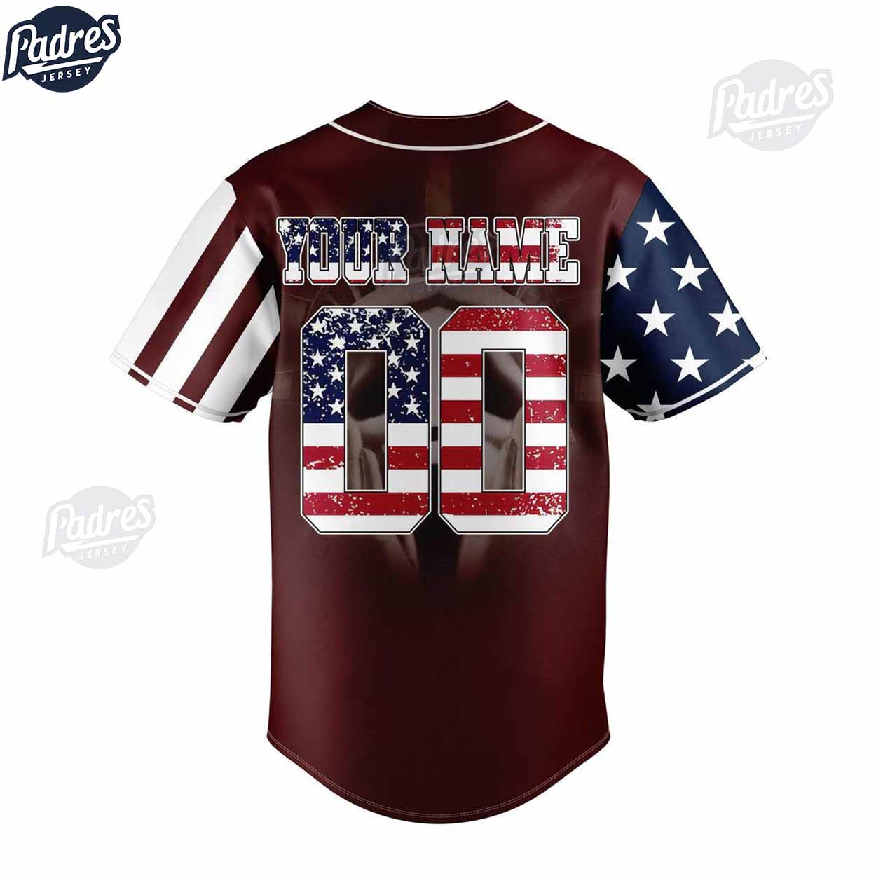 Custom Ghostface Scream USA Since 1776 Baseball Jersey - Padres Jersey Oasis: Elevate Your Baseball Style Game... (Image 3)