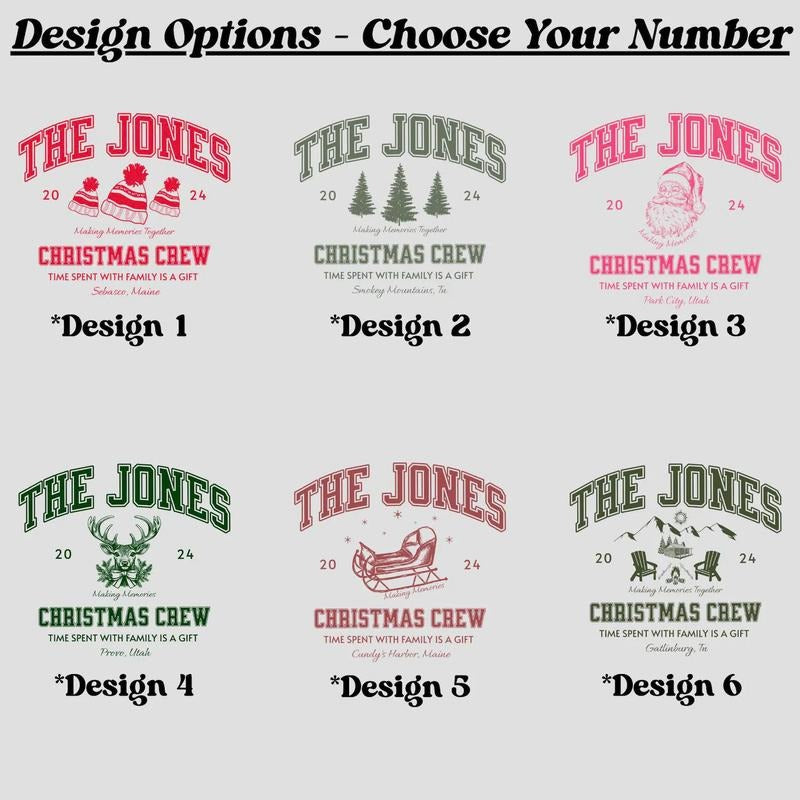 Custom Gifted Family Christmas Shirts Comfort Colors Matching Family Christmas Tshirts Personalized Name Christmas Crew...