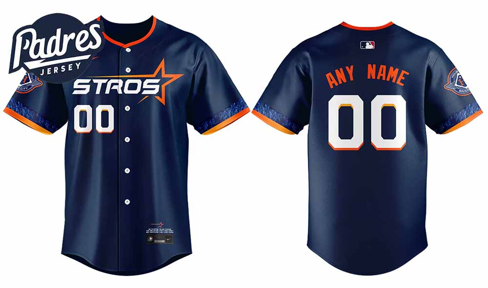 Custom Houston Astros Baseball Jersey City Connect 2025 - Padres Jersey Oasis: Elevate Your Baseball Style Game... (Image 2)
