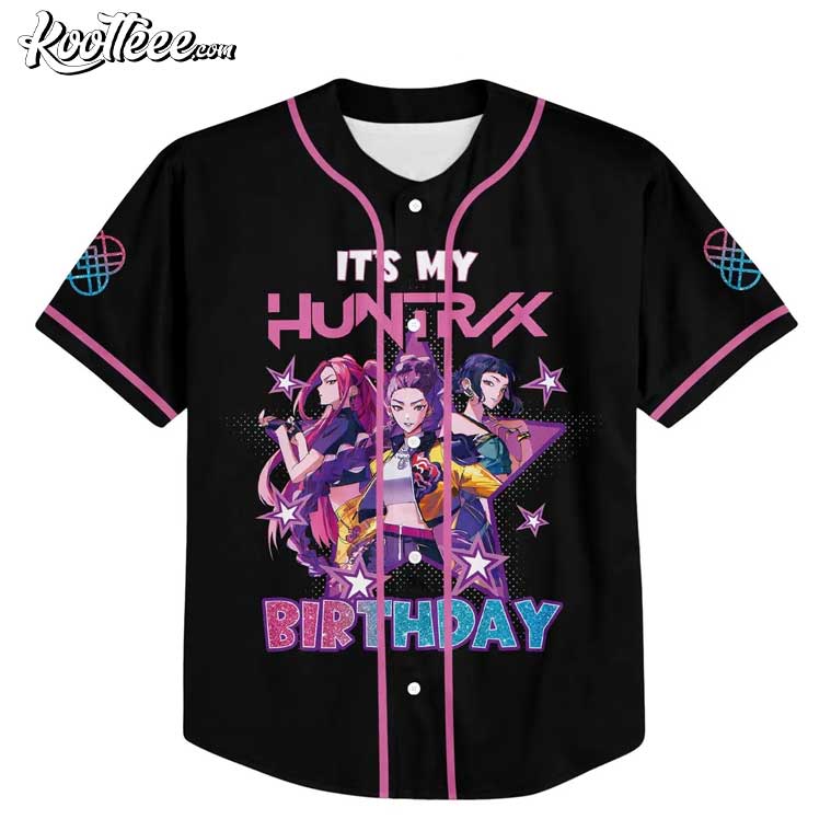 Custom Huntrix Birthday Girl Kpop Demon Hunters Baseball Jersey