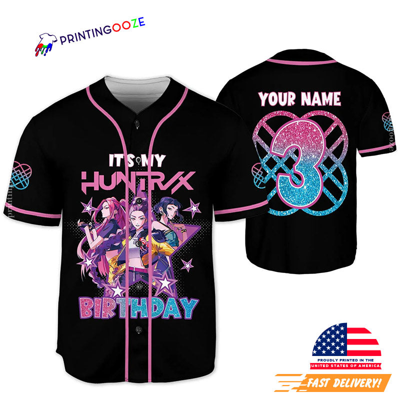 Custom It’s My Huntrix Birthday KPOP Demon Hunters Baseball Jersey