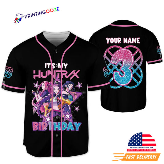 Custom It’s My Huntrix Birthday KPOP Demon Hunters Baseball Jersey