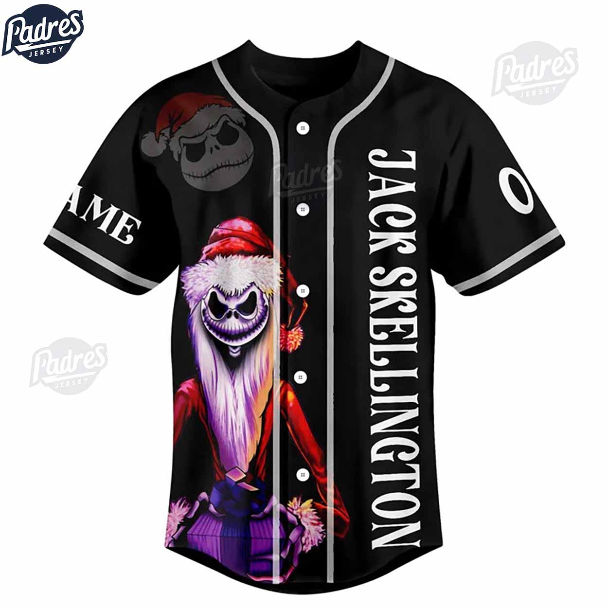 Custom Jack Skellington This Is As Jolly As I Get Baseball Jersey - Padres Jersey Oasis: Elevate Your Baseball... (Image 2)