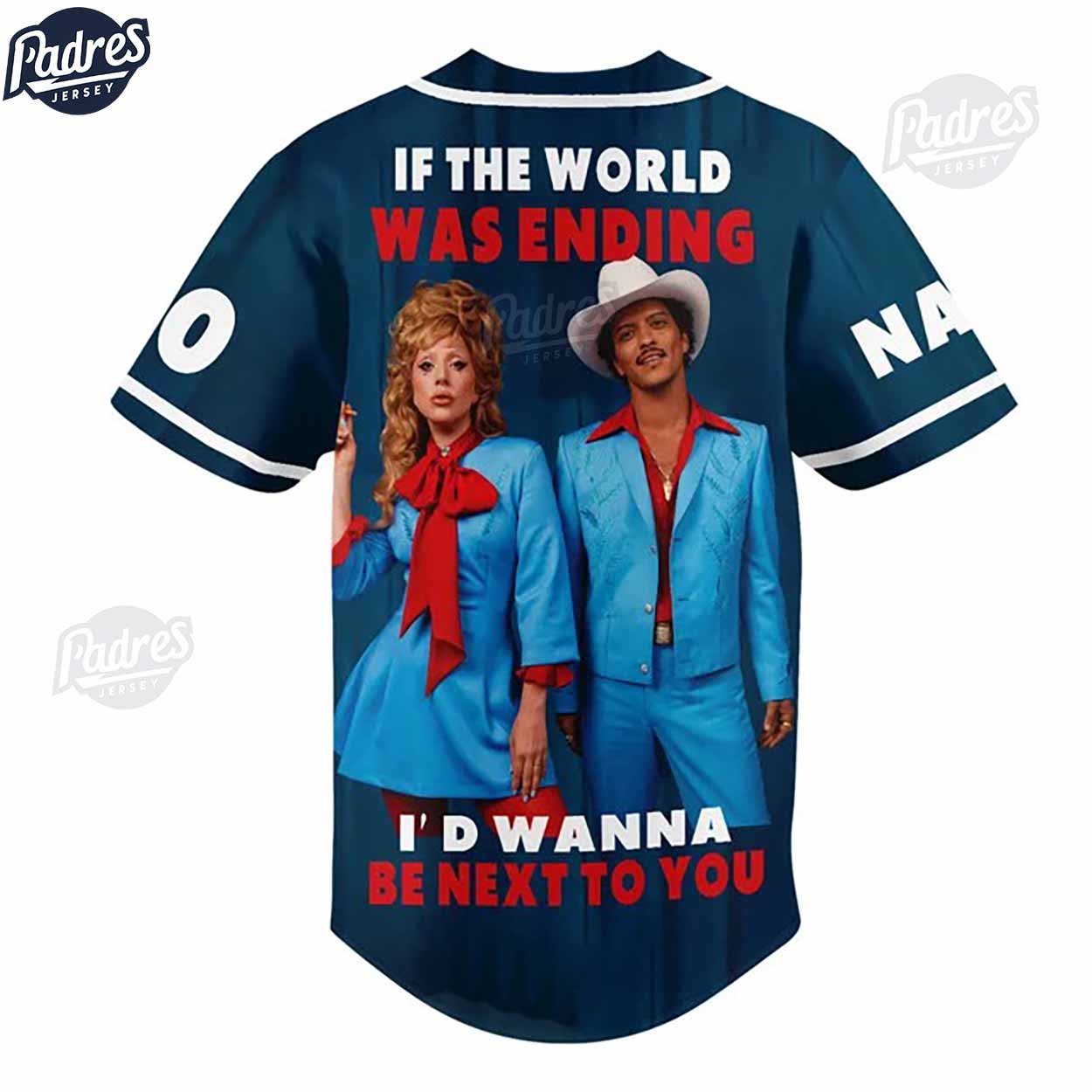 Custom Lady GaGa Die With A Smile Baseball Jersey - Padres Jersey Oasis: Elevate Your Baseball Style Game... (Image 3)