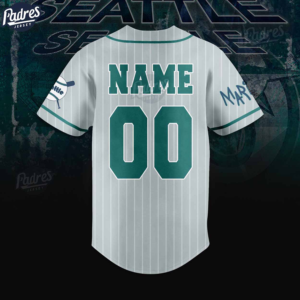 Custom Logo Seattle Mariners Baseball Jersey - Padres Jersey Oasis: Elevate Your Baseball Style Game T-Shirts,... (Image 3)