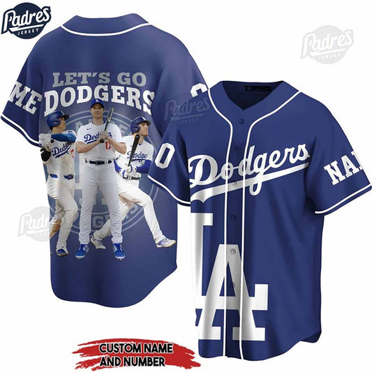 Custom Los Angeles Dodgers MLB Baseball Jersey Gifts - Padres Jersey Oasis: Elevate Your Baseball Style Game... (Image 1)