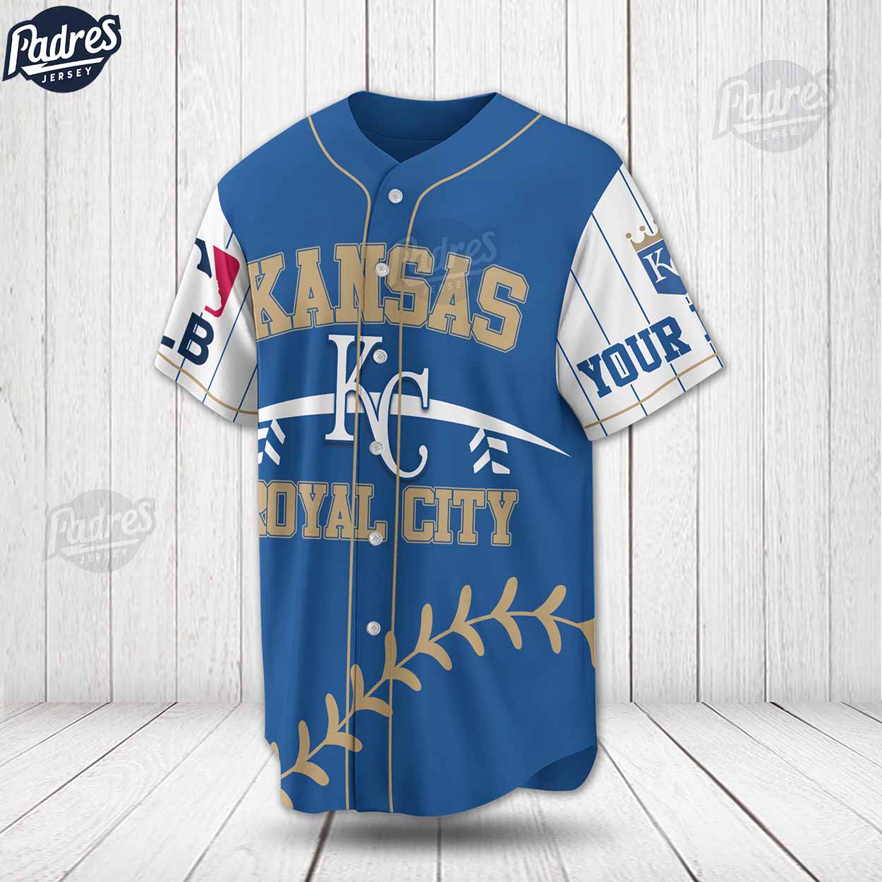 Custom MLB Baseball Kansas City Royals Baseball Jersey - Padres Jersey Oasis: Elevate Your Baseball Style Game... (Image 2)