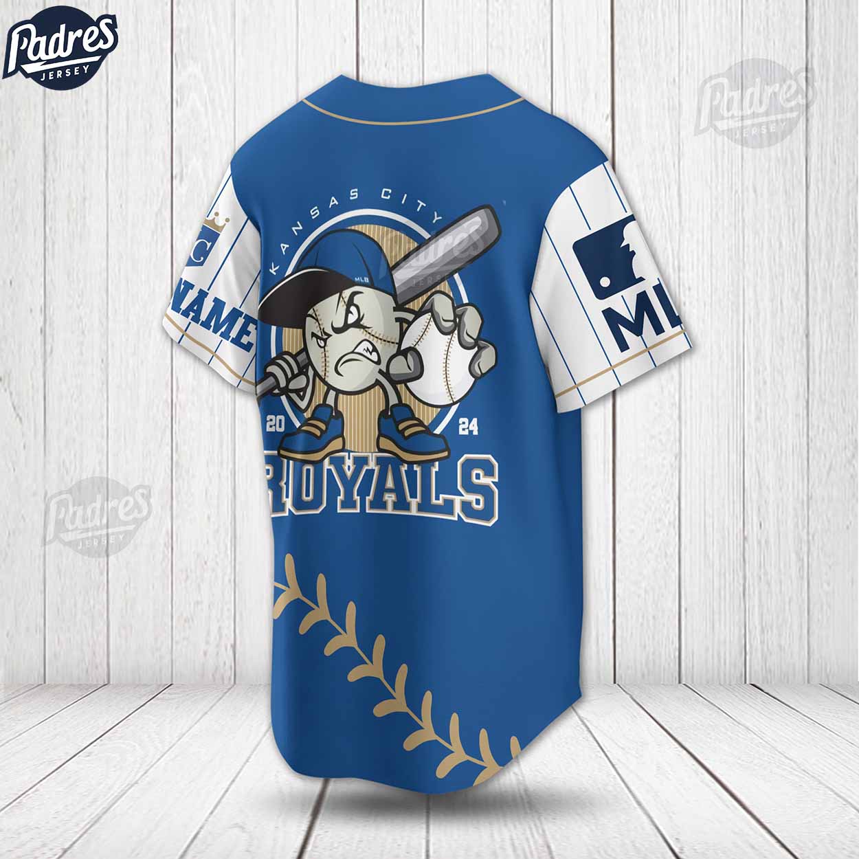 Custom MLB Baseball Kansas City Royals Baseball Jersey - Padres Jersey Oasis: Elevate Your Baseball Style Game... (Image 3)