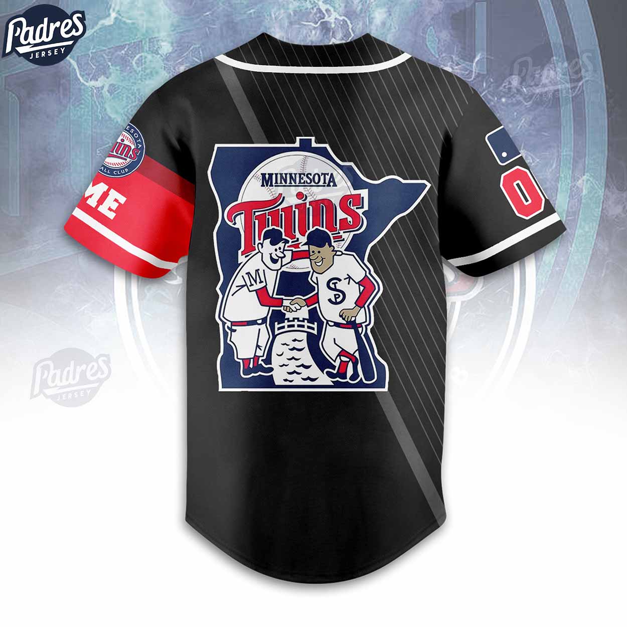 Custom MLB Minnesota Twins Black Baseball Jersey - Padres Jersey Oasis: Elevate Your Baseball Style Game... (Image 3)