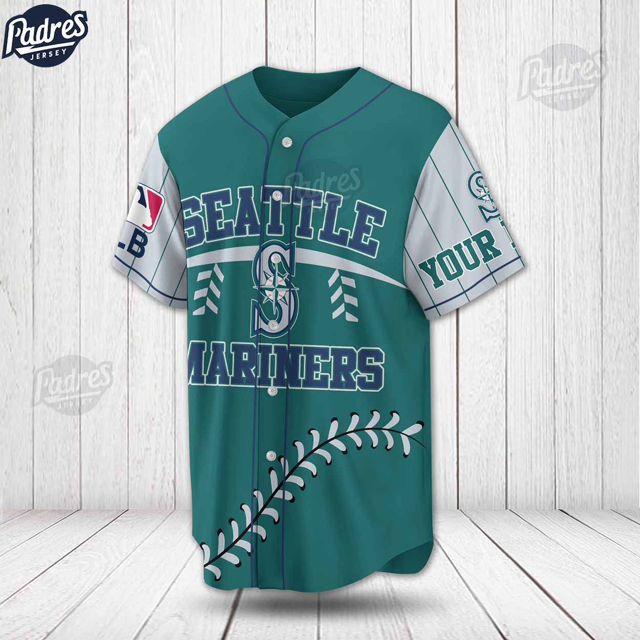 Custom MLB Seattle Mariners Baseball Jersey Style - Padres Jersey Oasis: Elevate Your Baseball Style Game... (Image 2)