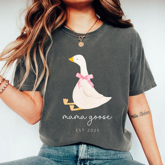 Custom Mama Goose Shirt, Silly Goose Sweatshirt, Cute Mom Shirt, Baby Shower Tee, Pregnancy Reveal Sweater, Mothers Day...