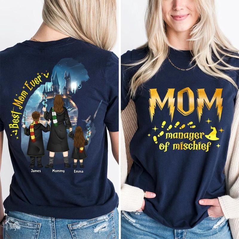 Custom Manager Of Mischief Mom Shirt, Best Mom Ever, Magical Mom TShirt, Mama Shirt, Fantastic Mama Shirt, Wizard Mom...