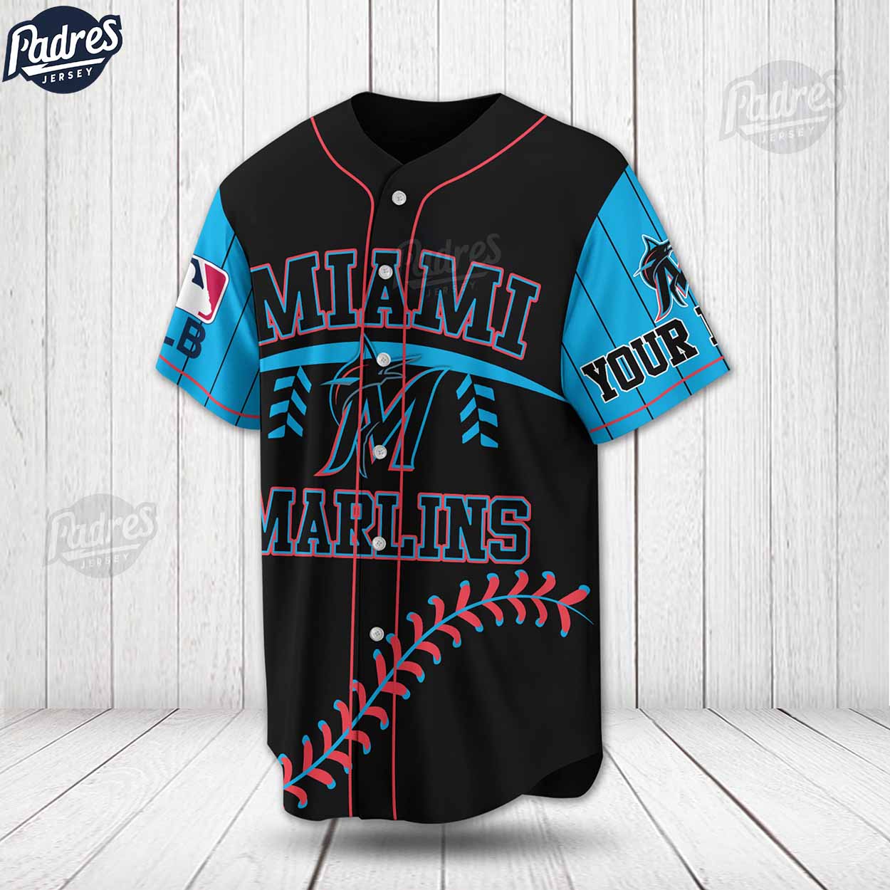 Custom Miami Marlins Baseball MLB Baseball Jersey - Padres Jersey Oasis: Elevate Your Baseball Style Game... (Image 2)