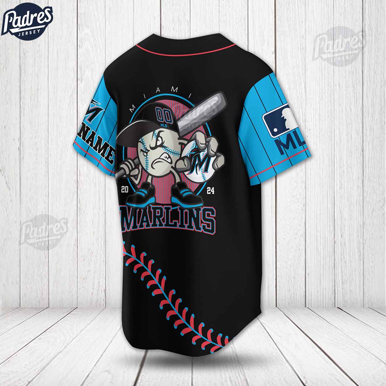 Custom Miami Marlins Baseball MLB Baseball Jersey - Padres Jersey Oasis: Elevate Your Baseball Style Game... (Image 3)
