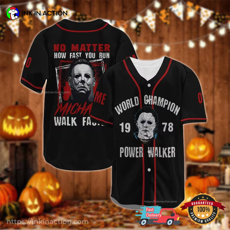 Custom Michael Myers World Champion 1978 Power Walker Baseball Jersey