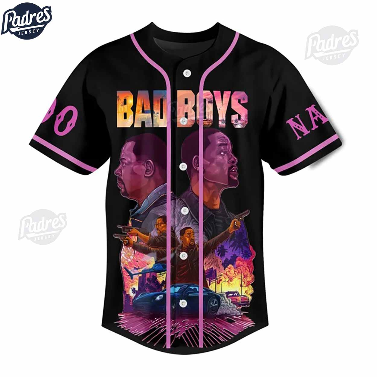 Custom Movie Bad Boys Ride Or Die Baseball Jersey - Padres Jersey Oasis: Elevate Your Baseball Style Game... (Image 3)