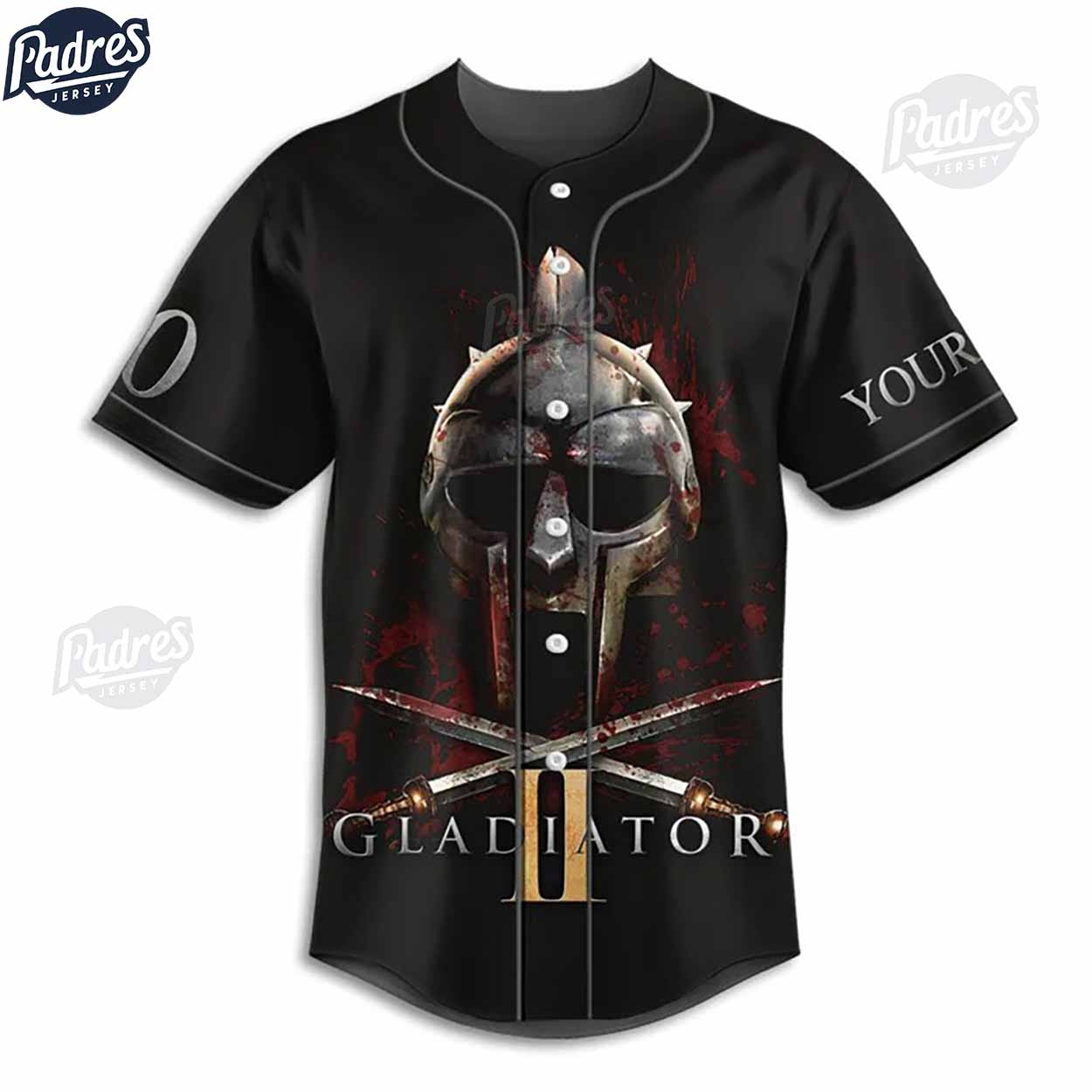 Custom Movie Gladiator Baseball Jersey Style - Padres Jersey Oasis: Elevate Your Baseball Style Game T-Shirts,... (Image 2)