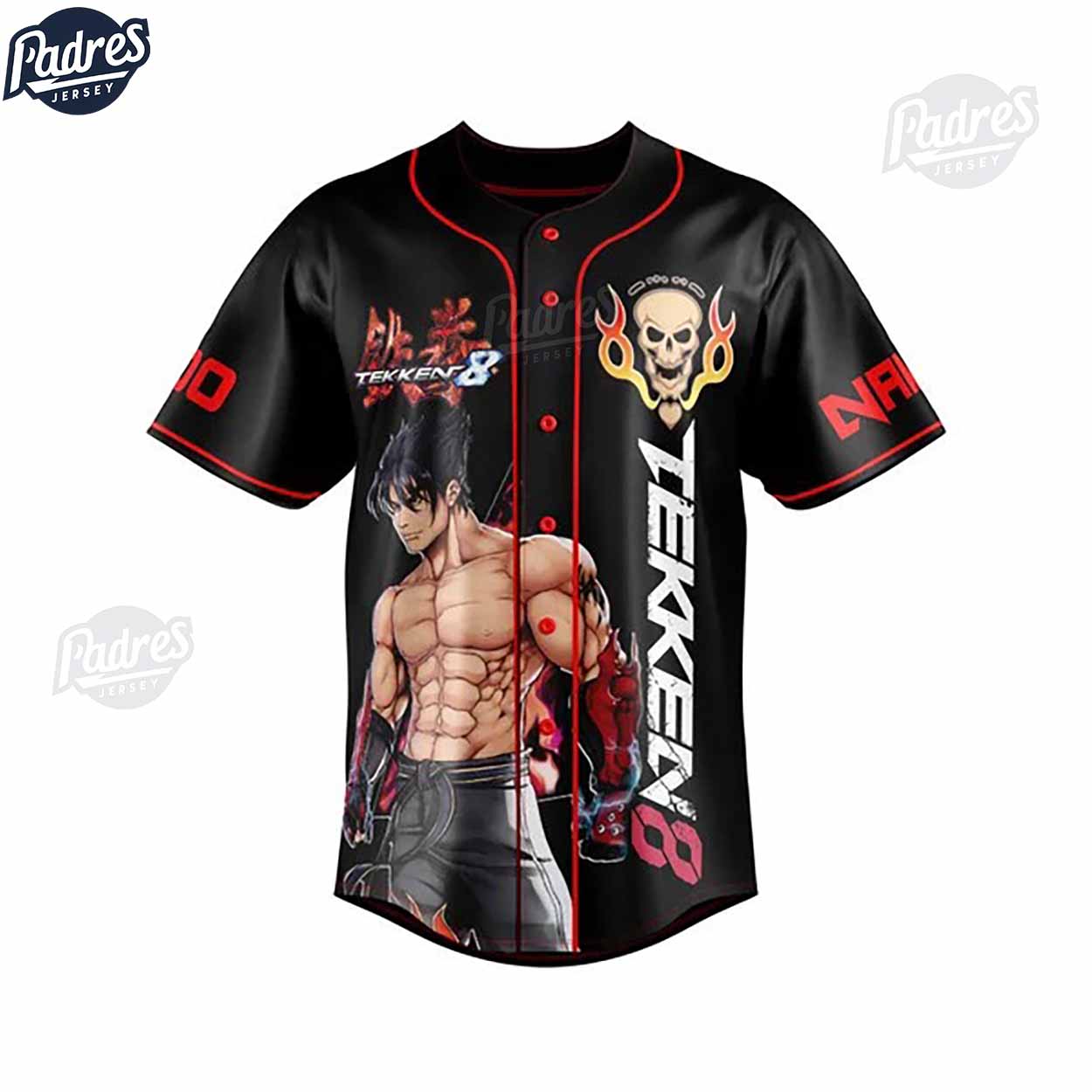 Custom Movie Tekken 8 Jin Kazama Baseball Jersey - Padres Jersey Oasis: Elevate Your Baseball Style Game... (Image 2)